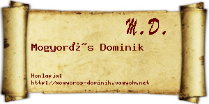 Mogyorós Dominik névjegykártya