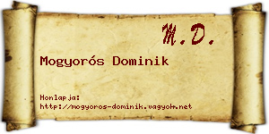 Mogyorós Dominik névjegykártya