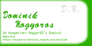 dominik mogyoros business card